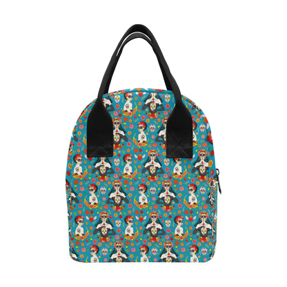 Day of the Dead Old School Girl Design Insulated Lunch Bag