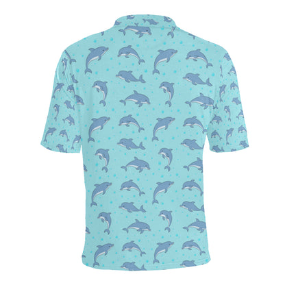 Dolphin Baby Cute Print Pattern Men Polo Shirt