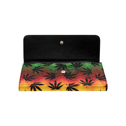 Rasta Pattern Print Design A02 Women's Trifold Wallet