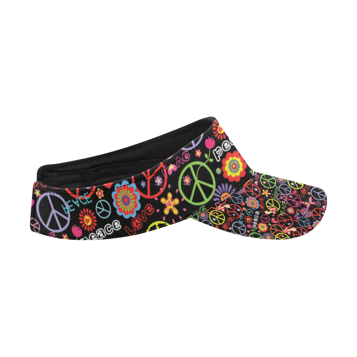 Peace Sign Colorful Design Print Unisex Sun Visor