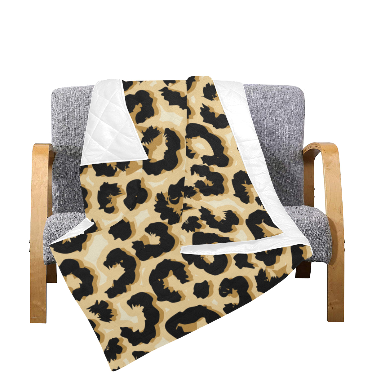 Jaguar Skin Pattern Print Design 02 Premium Quilt