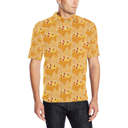 Pancake Pattern Print Design A04 Men Polo Shirt