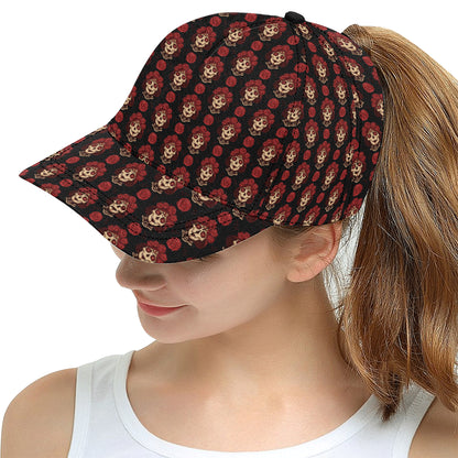 Day of the Dead Skull Girl Pattern Snapback Cap