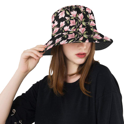 Magnolia Pattern Print Design MAG03 Unisex Bucket Hat