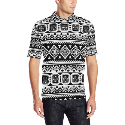 Aztec Pattern Print Design 08 Men Polo Shirt