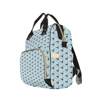 Whale Cute Design Themed Print Diaper Bag Backpack