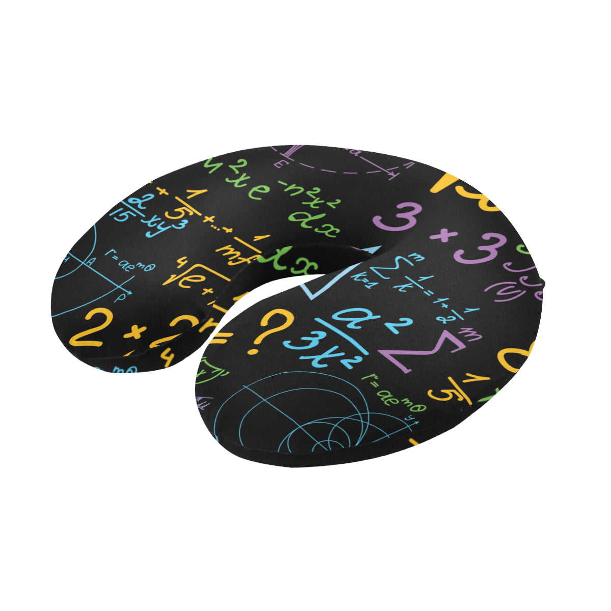 Math Pattern Print Design 03 U-Shaped Travel Neck Pillow