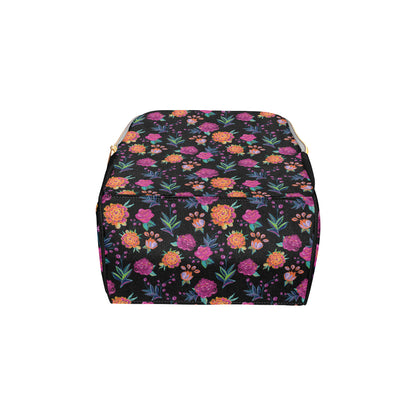 Marigold Pattern Print Design MR02 Diaper Bag Backpack