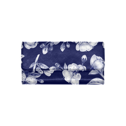 Cherry Blossom Pattern Print Design CB01 Women's Trifold Wallet