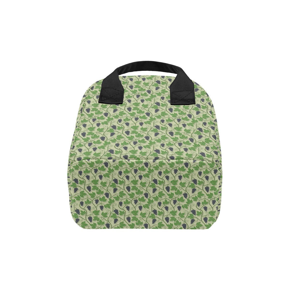 Wine Grape Thmed Print Insulated Lunch Bag