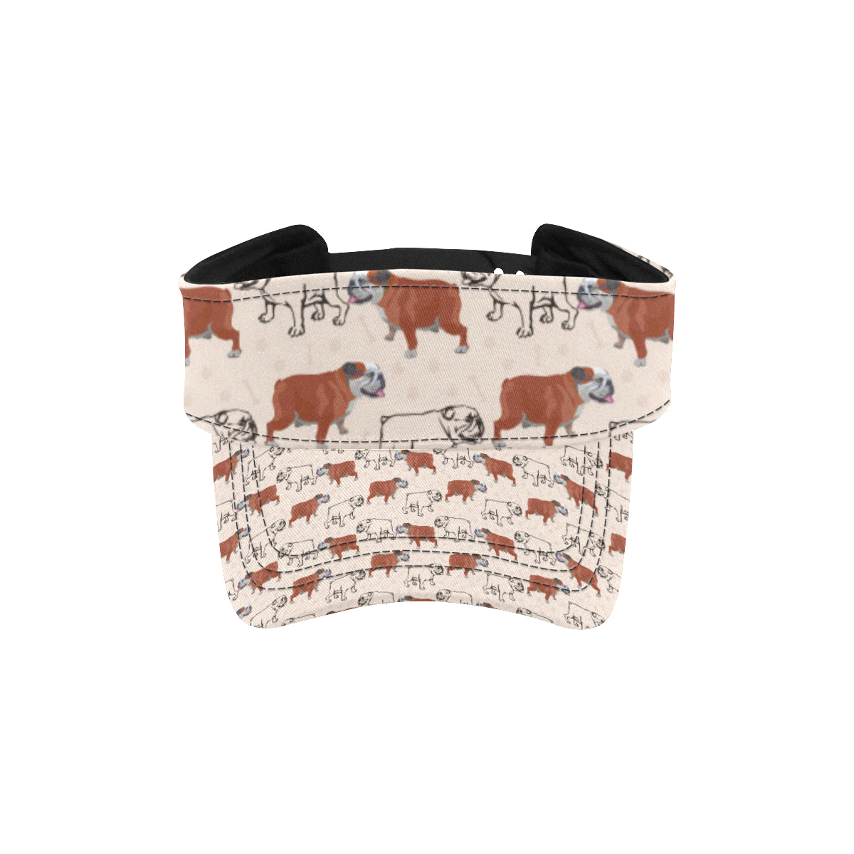 Bulldogs Pattern Print Design 04 Unisex Sun Visor