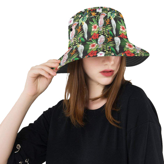 Tropical Flower Pattern Print Design TF03 Unisex Bucket Hat