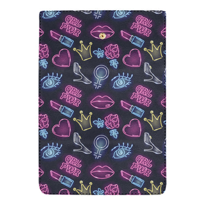 Lipstick Neon Pattern Print Design 02 Women's Trifold Wallet