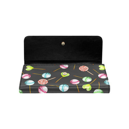 Lollipop Pattern Print Design LL02 Women's Trifold Wallet