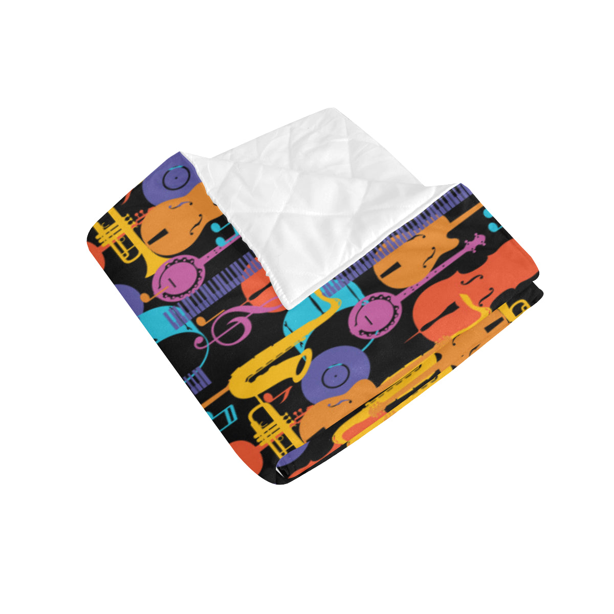 Jazz Pattern Print Design 03 Premium Quilt