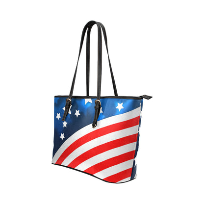 American flag Style Leather Tote Bag