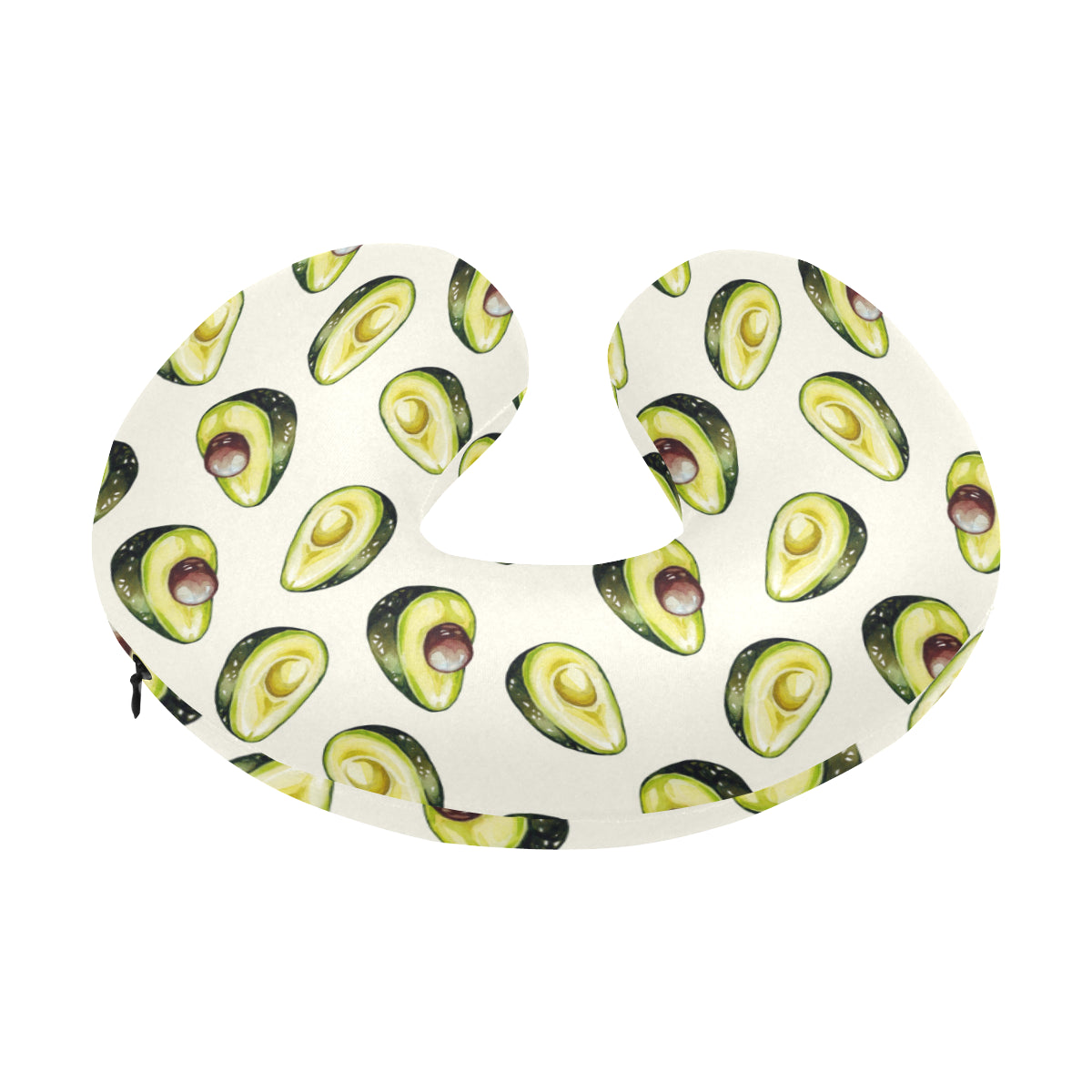 Avocado Pattern Print Design 01 U-Shaped Travel Neck Pillow