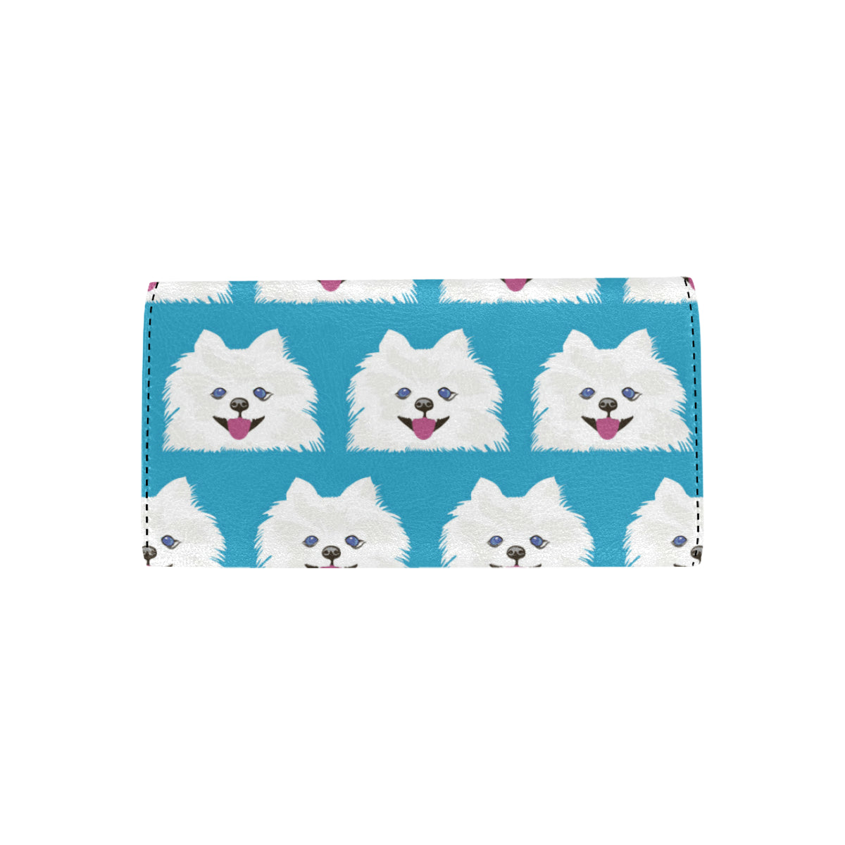 Pomeranians Pattern Print Design A05 Women's Trifold Wallet