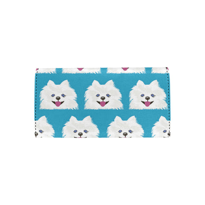Pomeranians Pattern Print Design A05 Women's Trifold Wallet