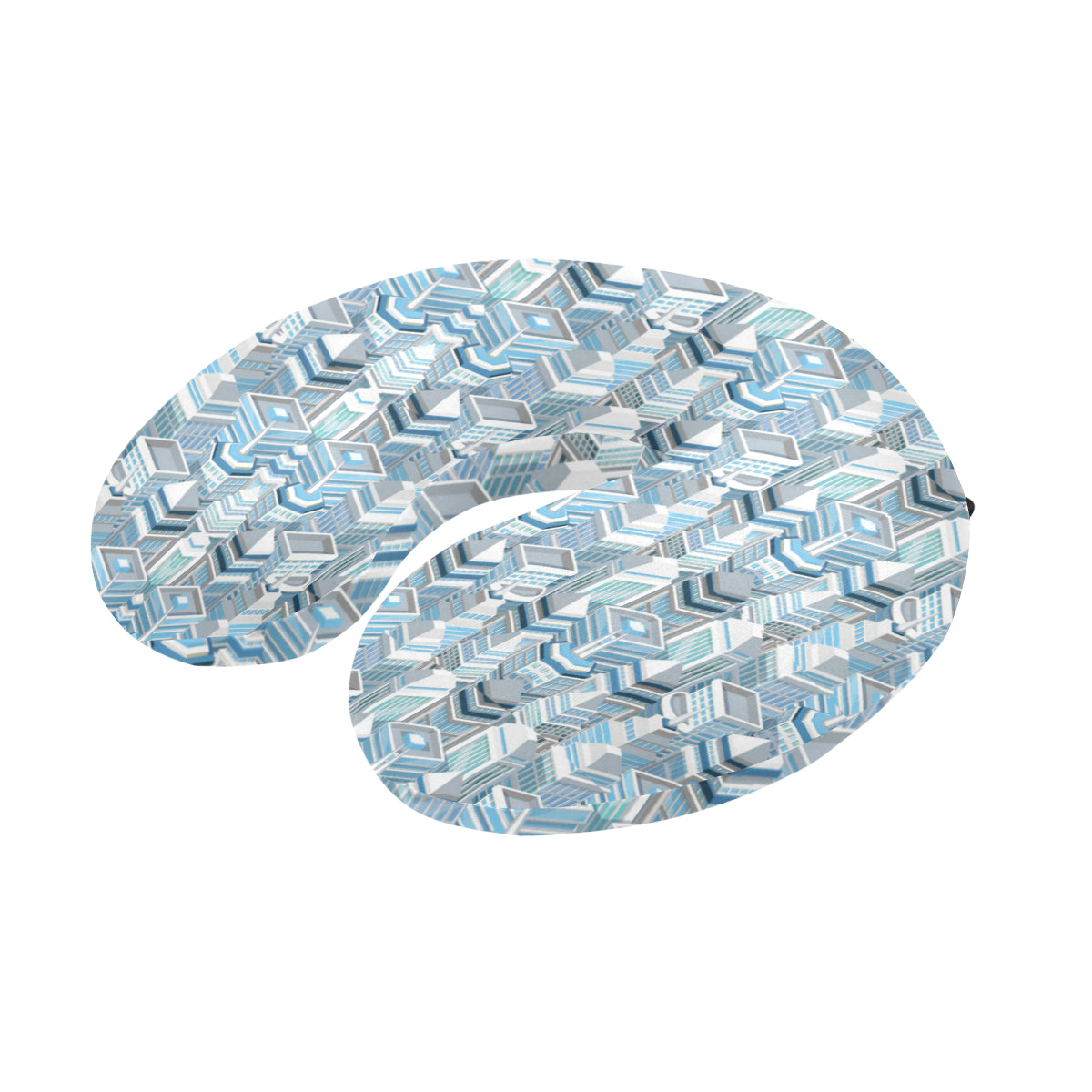City Pattern Print Design 03 U-Shaped Travel Neck Pillow
