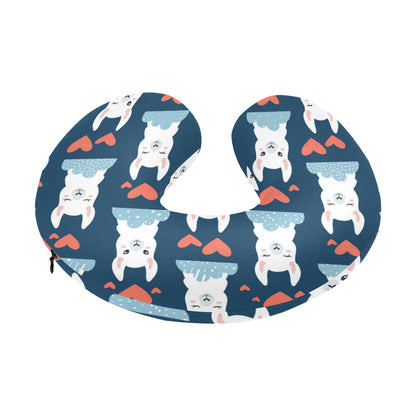 Alpaca Love Pattern Print Design 05 U-Shaped Travel Neck Pillow