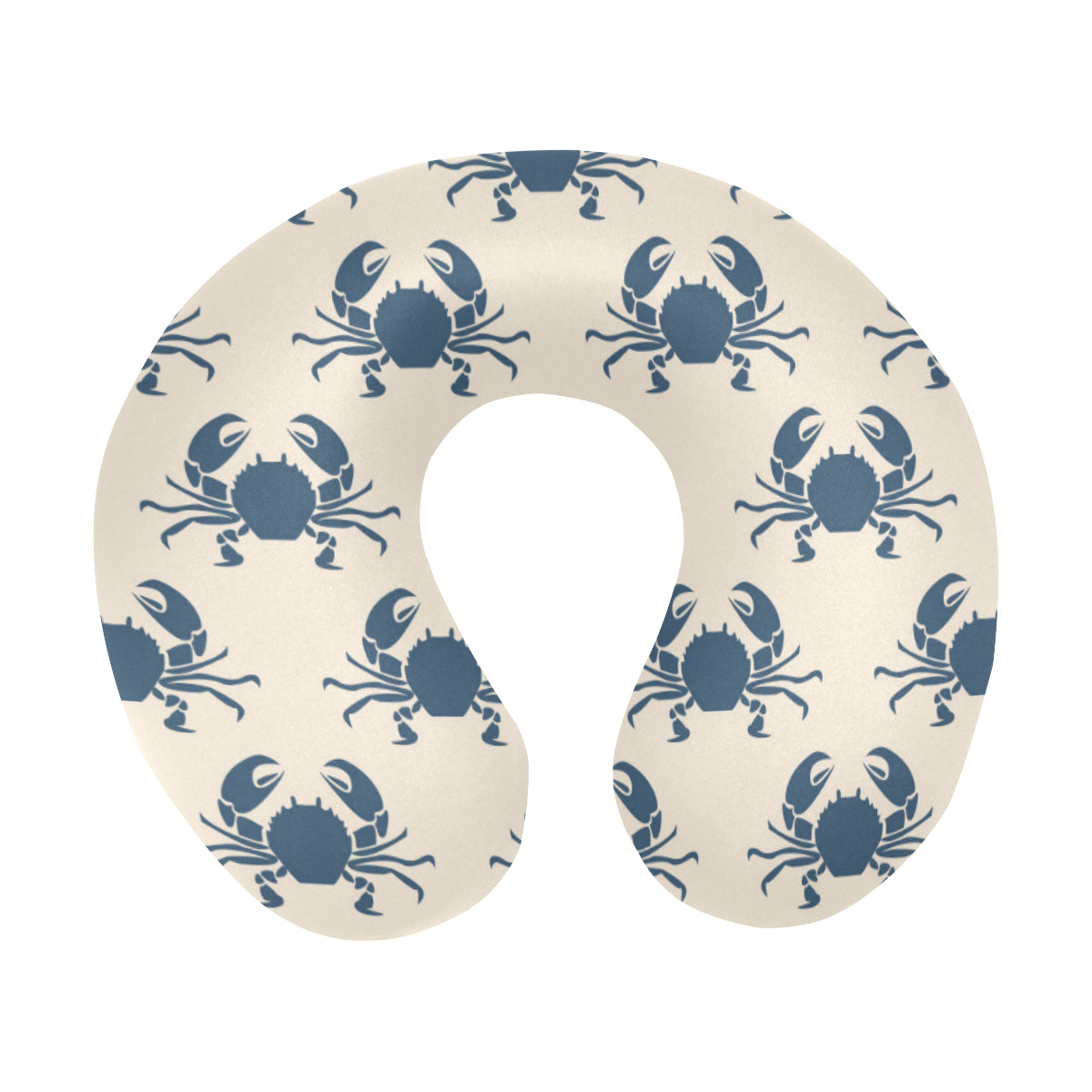Crab Pattern Print Design 02 U-Shaped Travel Neck Pillow
