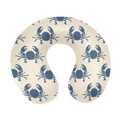 Crab Pattern Print Design 02 U-Shaped Travel Neck Pillow
