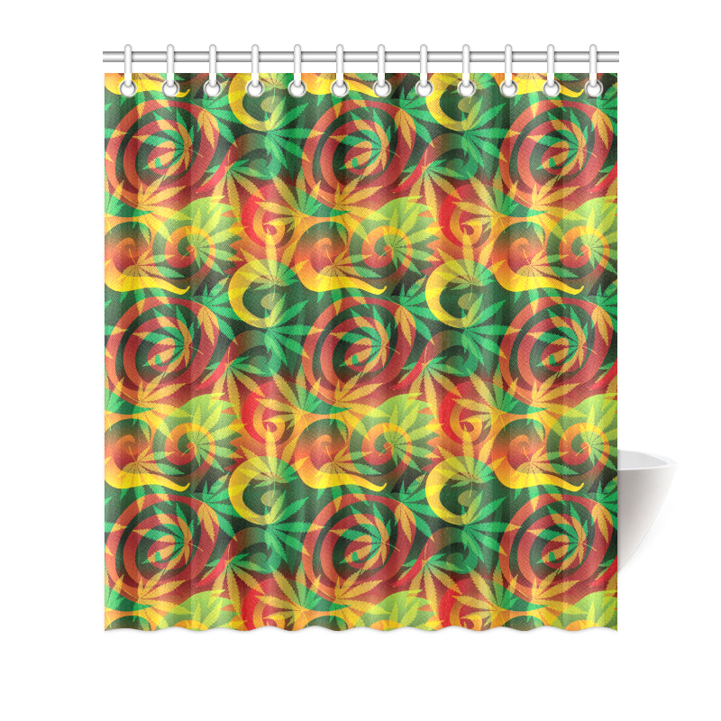 Rastafarian Pattern Print Design A01 Shower Curtain