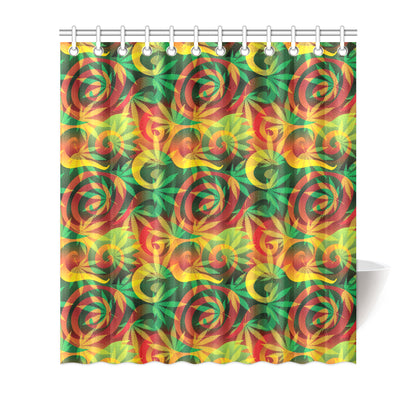 Rastafarian Pattern Print Design A01 Shower Curtain