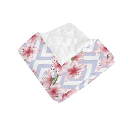 Cherry Blossom Pattern Print Design CB07 Premium Quilt