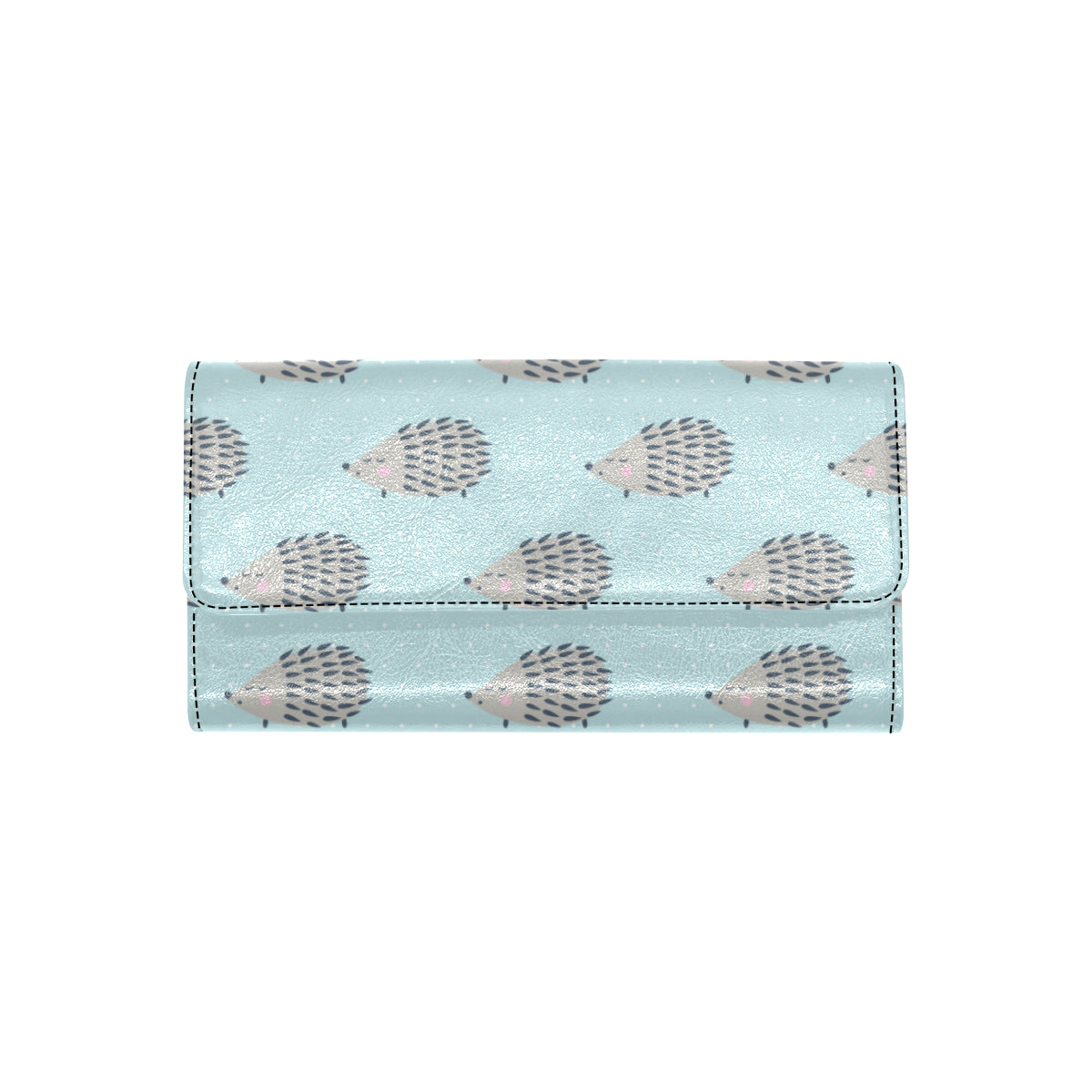 Hedgehog Pattern Print Design 02 Women's Trifold Wallet