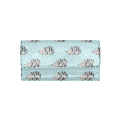 Hedgehog Pattern Print Design 02 Women's Trifold Wallet
