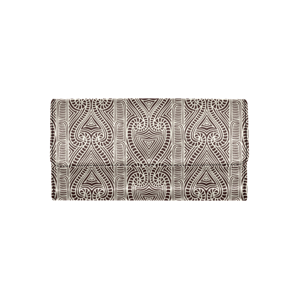 Maori Pattern Print Design 04 Women's Trifold Wallet