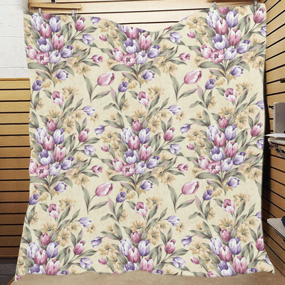 Tulip Pattern Print Design TP04 Premium Quilt