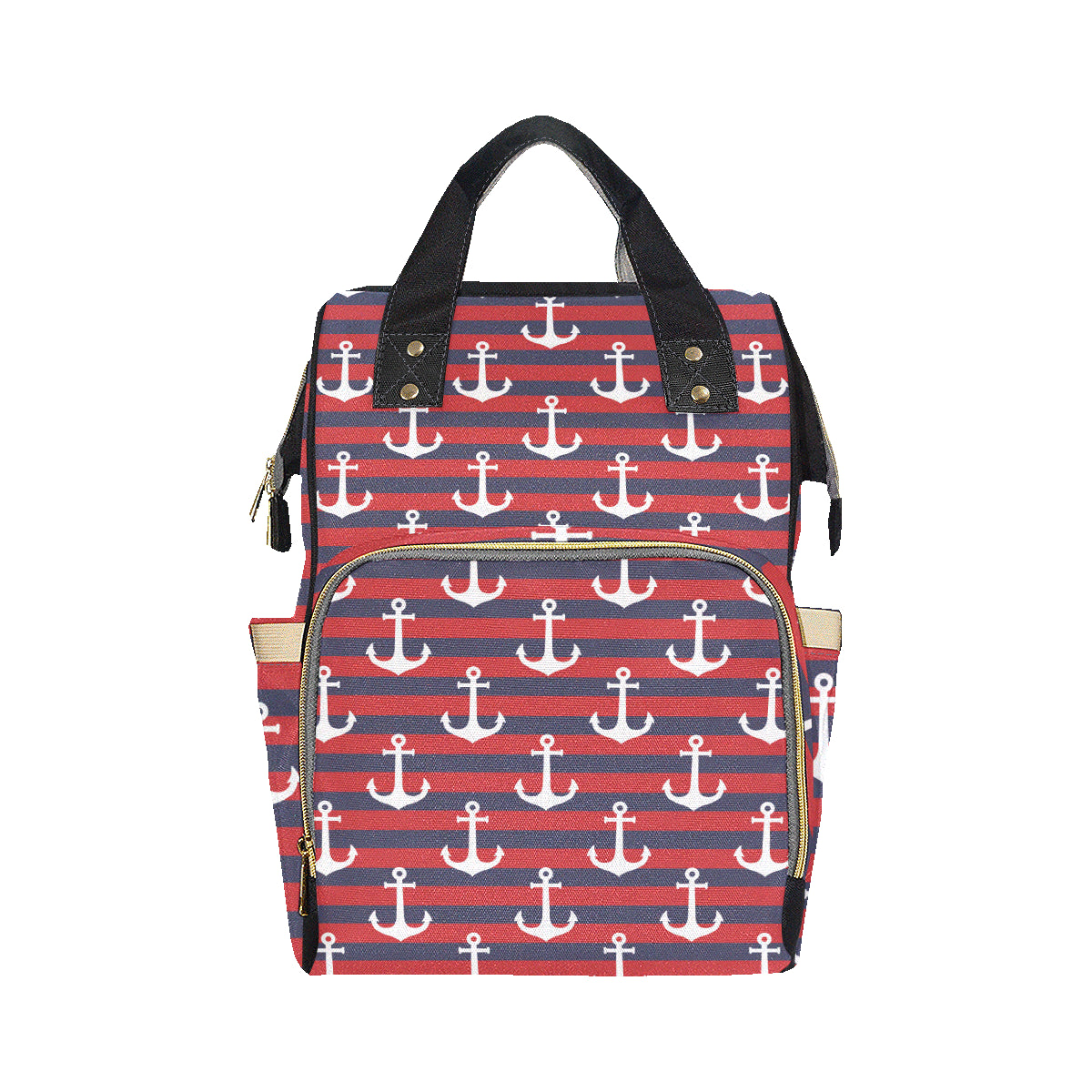 Nautical Pattern Print Design A05 Diaper Bag Backpack