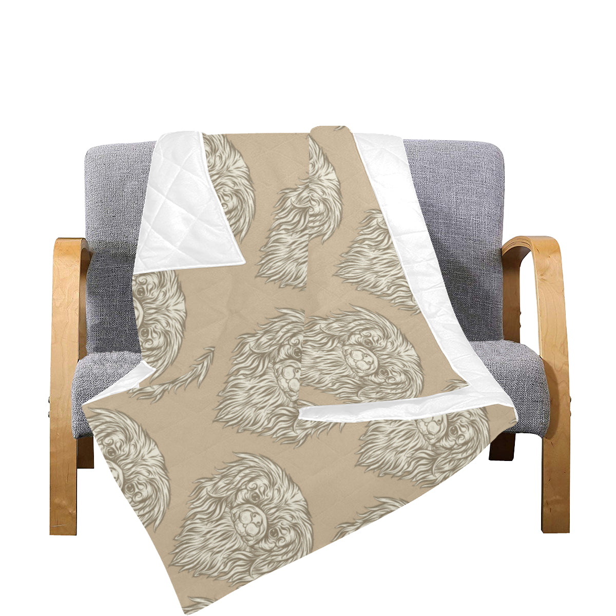 Pekingese Pattern Print Design A01 Premium Quilt