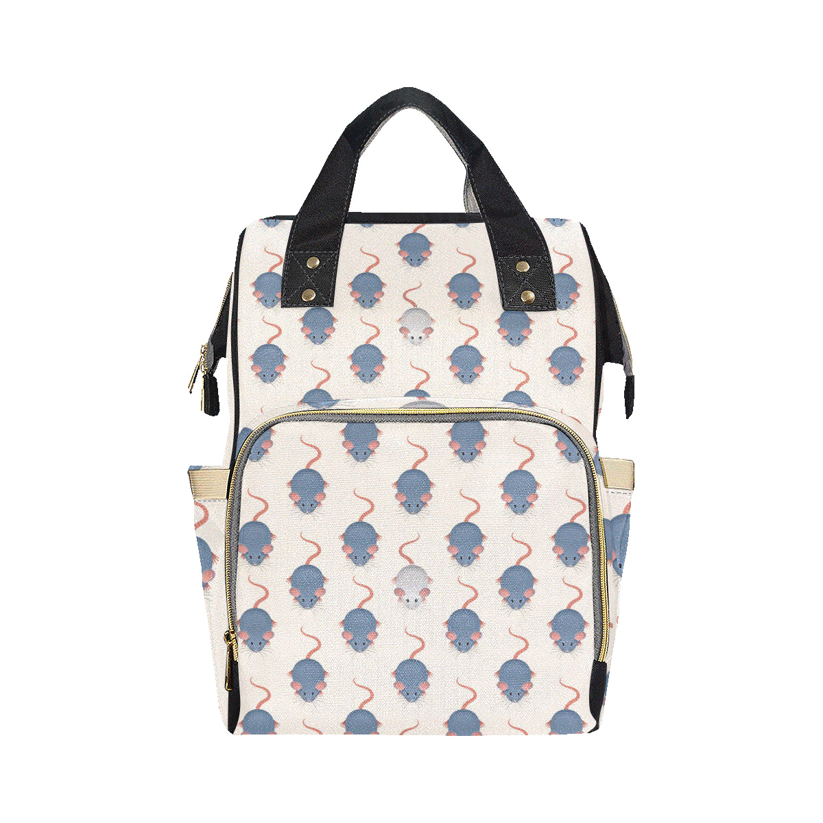 Rat Pattern Print Design 03 Diaper Bag Backpack