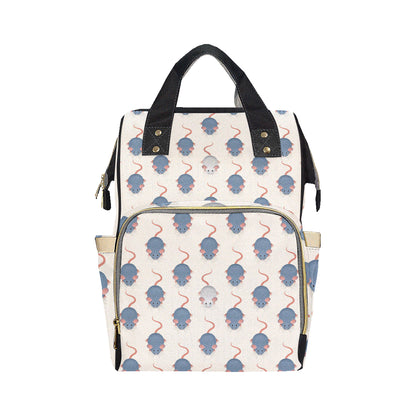 Rat Pattern Print Design 03 Diaper Bag Backpack
