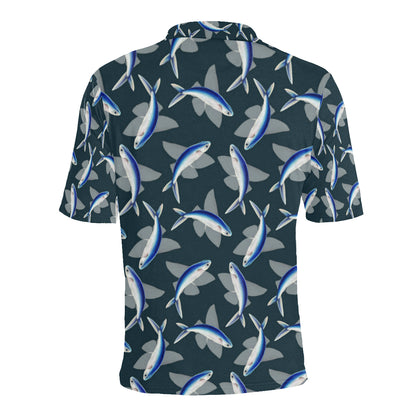 Flying Fish Pattern Print Design 04 Men Polo Shirt