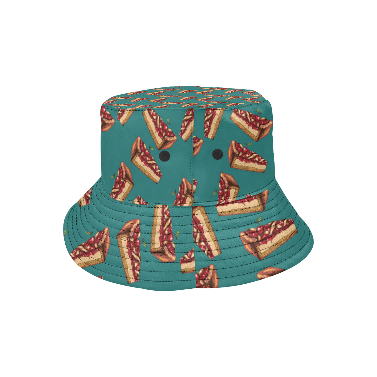 Cheesecake Cherry Pattern Print Design CK03 Unisex Bucket Hat