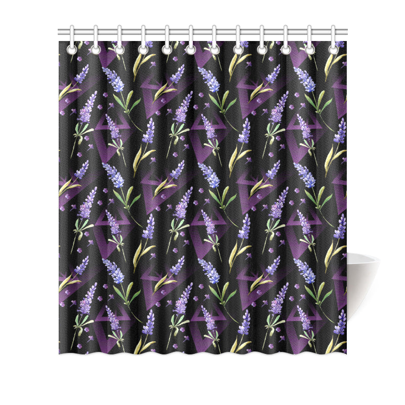 Lavender Pattern Print Design LV07 Shower Curtain