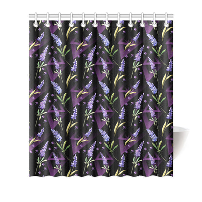Lavender Pattern Print Design LV07 Shower Curtain