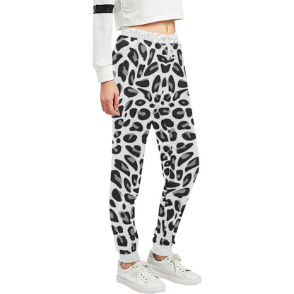 Snow Leopard Skin Print Unisex Sweatpants