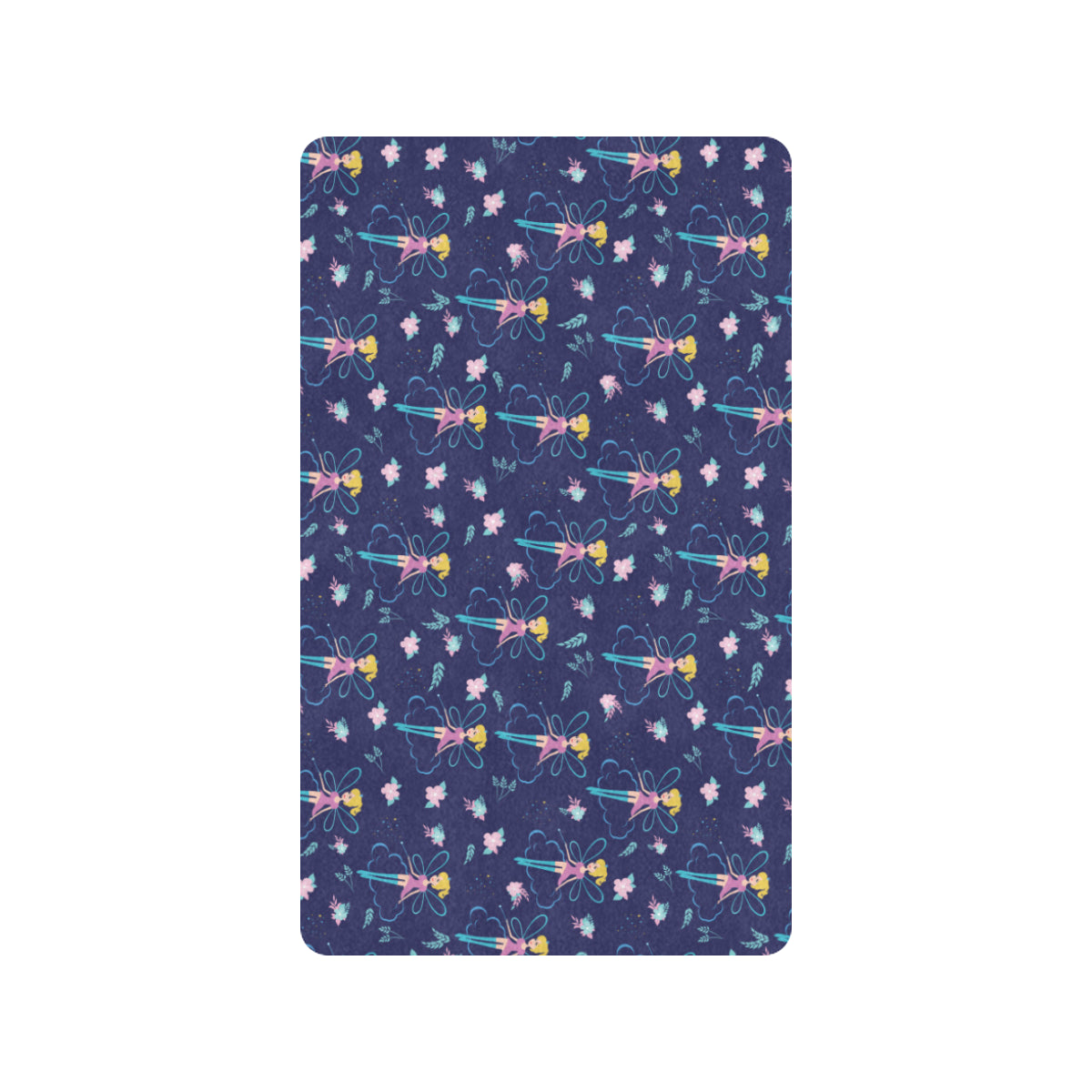 Fairy Cartoon Style Print Pattern Rubber Doormat