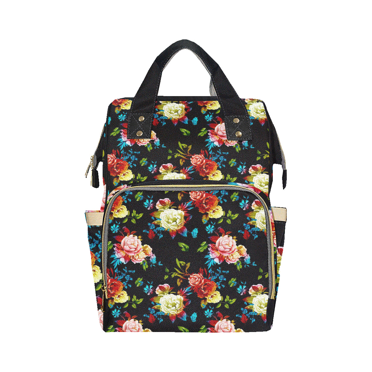 Peony Pattern Print Design PE07 Diaper Bag Backpack