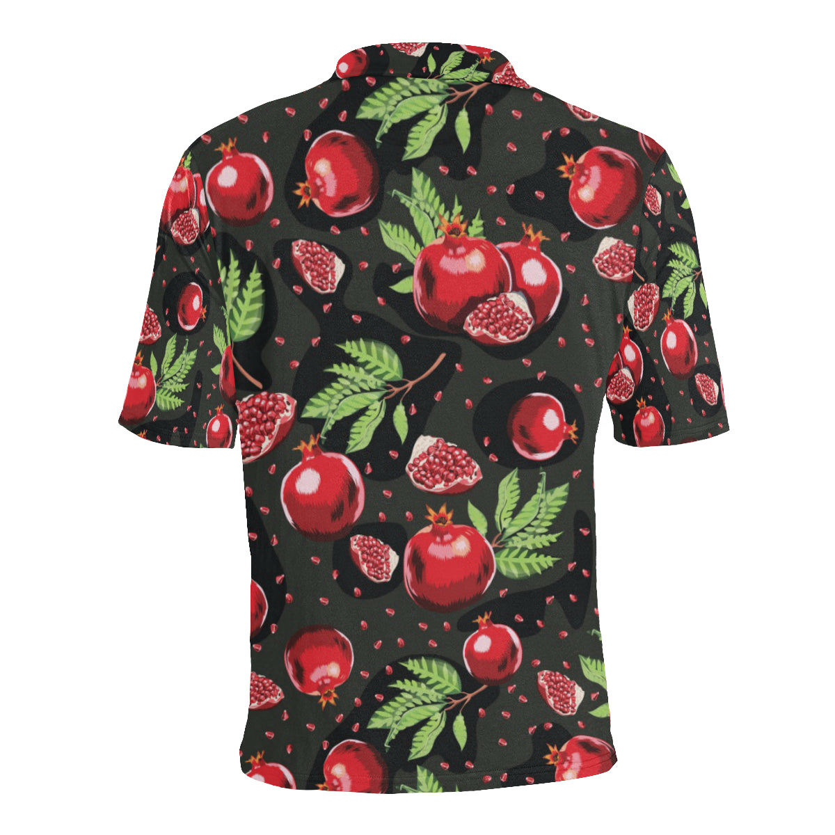 Pomegranate Pattern Print Design PG06 Men Polo Shirt