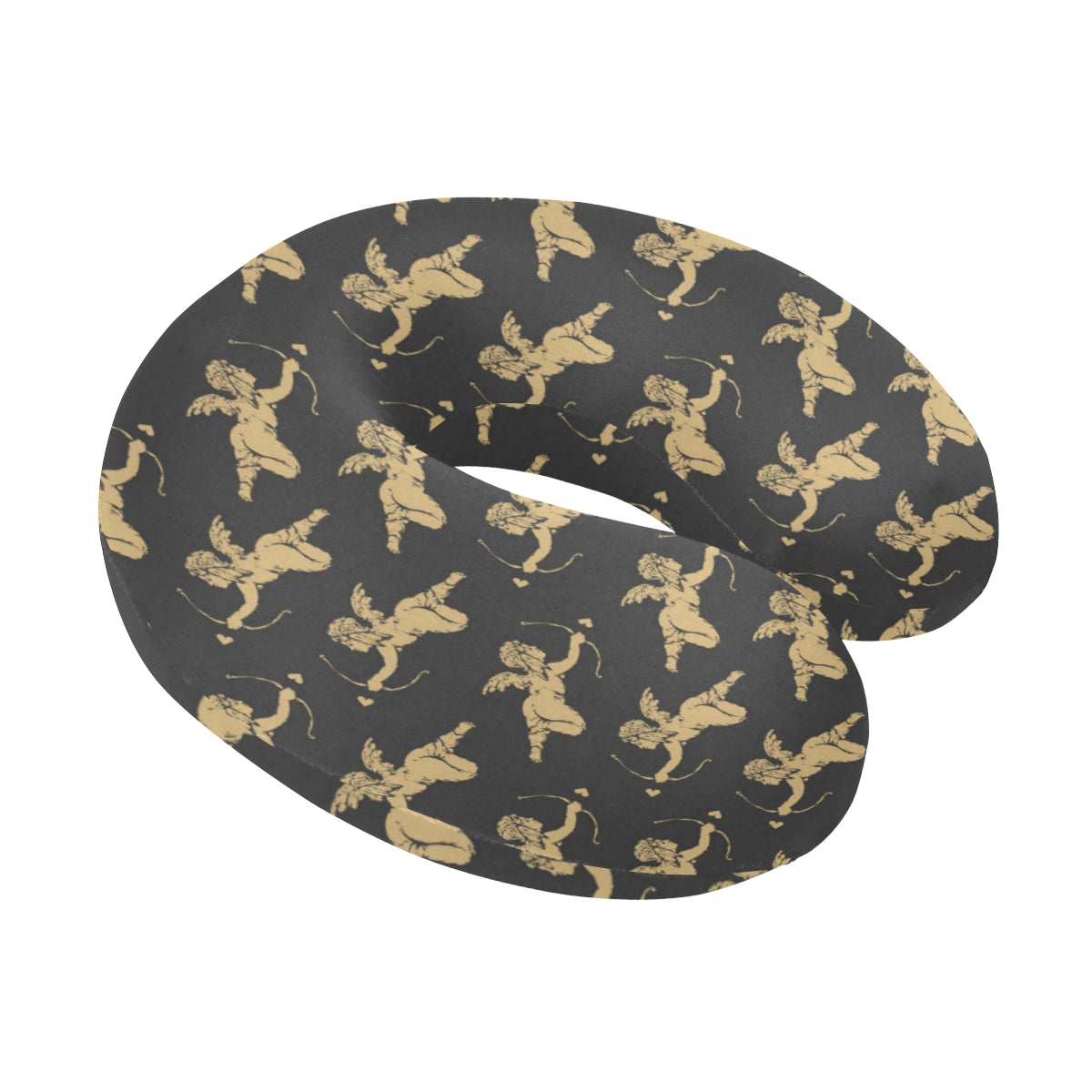 Cupid Pattern Print Design 02 U-Shaped Travel Neck Pillow