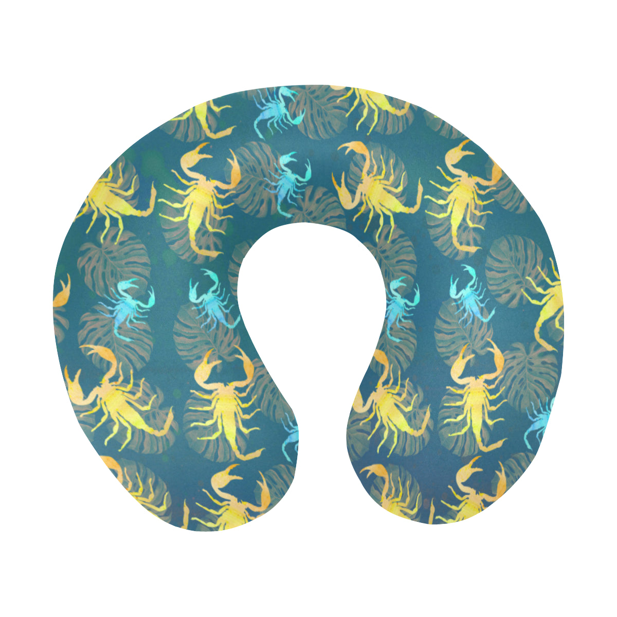 Scorpion Pattern Print Design 02 U-Shaped Travel Neck Pillow