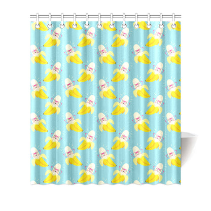 Banana Pattern Print Design BA07 Shower Curtain