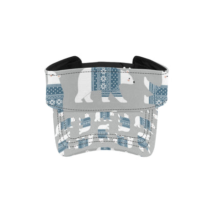 Polar Bear Pattern Print Design A03 Unisex Sun Visor
